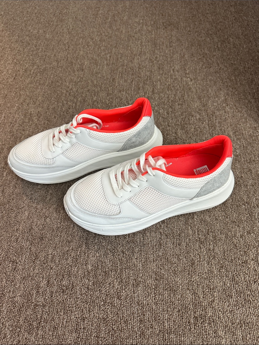 Fitflop White Sneakers with Bright Lining